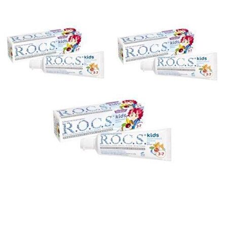 R.O.C.S. Meyve Aromalı Beyazlatma Florürsüz Diş Macunu 3x35 ml 