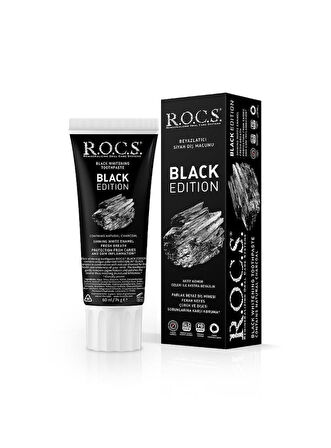 ROCS Black Edition Beyazlatıcı Siyah Diş Macunu 60ml