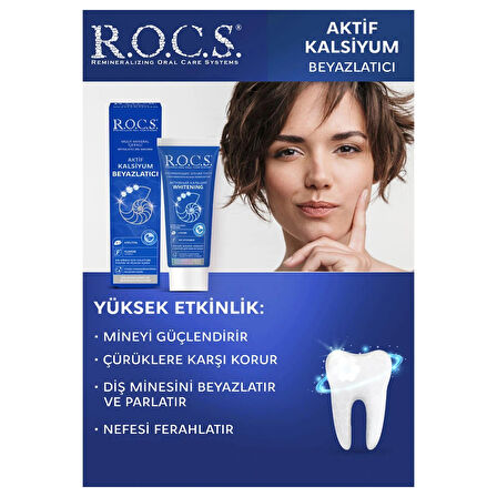 R.o.c.s. Aktif Kalsiyum Beyazlatıcı Diş Macunu 94gr