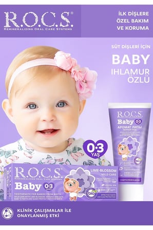 Rocs Baby Ihlamur Özlü Yutulabilir Diş Macunu 0-3 Yaş 35 ml