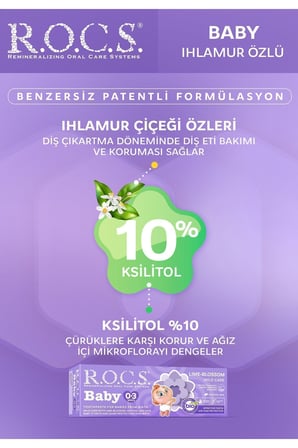 Rocs Baby Ihlamur Özlü Yutulabilir Diş Macunu 0-3 Yaş 35 ml