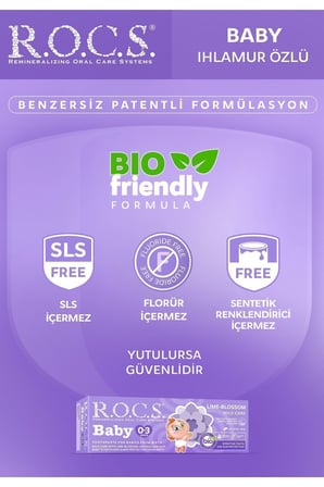 Rocs Baby Ihlamur Özlü Yutulabilir Diş Macunu 0-3 Yaş 35 ml