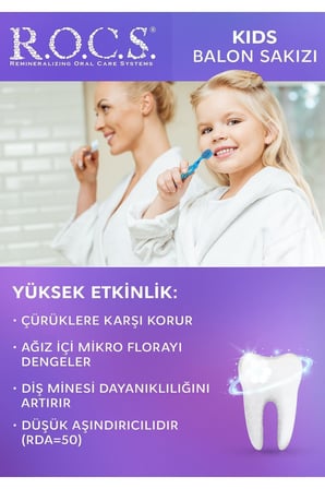 Rocs Kids Balon Sakızı Diş Macunu 4-7 Yaş 35 Ml