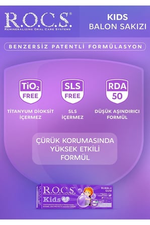 Rocs Kids Balon Sakızı Diş Macunu 4-7 Yaş 35 Ml