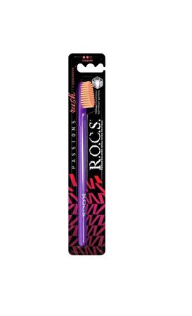 Rocs Passions Rush Diş Fırçası (Mor Sap - Turuncu Kıl)