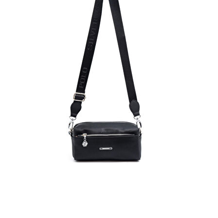 Silver Polo  Kadın Çapraz Çanta 1142-46079 SILVER POLO ÇAPRAZ BAYAN ÇANTASI M86 SİYAH-MAT SİYAH