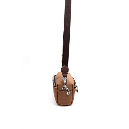 Silver Polo  Kadın Çapraz Çanta 1142-46084 SILVER POLO ÇAPRAZ BAYAN ÇANTASI M86 KARAMEL-MAT KAHVE