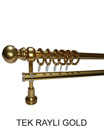 KLASİK AHŞAP RUSTİK PERDE ASKISI TEK RAYLI 28 MM