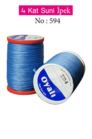 Oyalı 4 Kat Suni İpek İplik İğne Oyası Boncuk İpi Tığ Oyası No:594