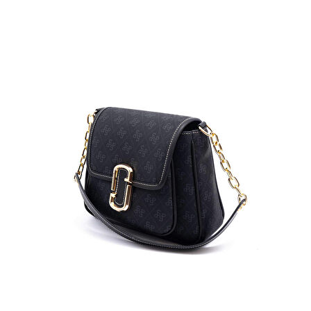 Silver Polo  Kadın Çapraz Çanta 1147-46101 SILVER POLO ÇAPRAZ BAYAN ÇANTASI M178 SİYAH-MAT SİYAH