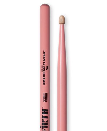 VICFIRTH 5AP BAGET/STICK (ÇİFT), PEMBE RENK, HICKORY, 0.565"x16