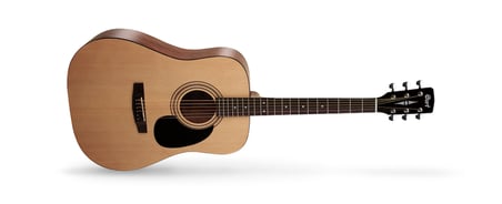 CORT AD810LHOP AKUSTİK GİTAR SOLAK, OPEN PORE, LADİN KAPAK, ARKA