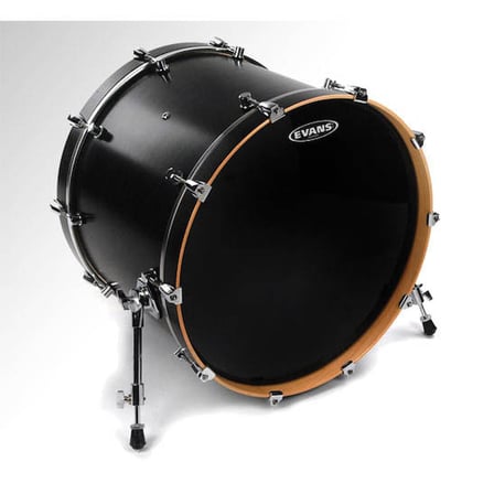 EVANS BD20RBG DERİ 20 RESONANT SİYAH CLEAR KİCK ÖN DELİKSİZ TEK