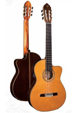 VALENCIA CCG1 KLASİK İNCE KASA GİTAR, 4/4 SCALE,650MM, ÖN KAPAK
