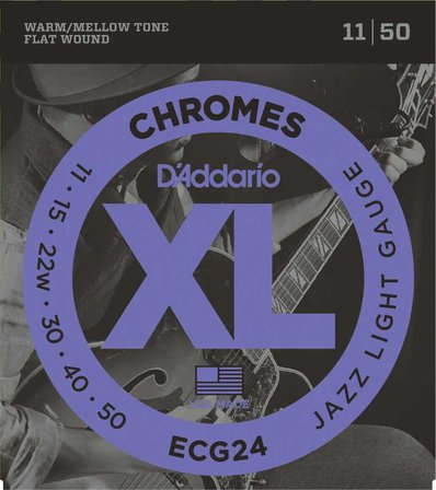 DADDARIO ECG24 ELEKTRO GİTAR TELİ, CHROMES, 11-50, JAZZ LIGHT GAU