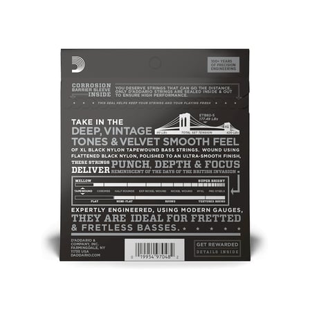 DADDARIO ETB92-5 BAS GİTAR TEL SETİ, 5 TELLİ , XL SERİSİ,