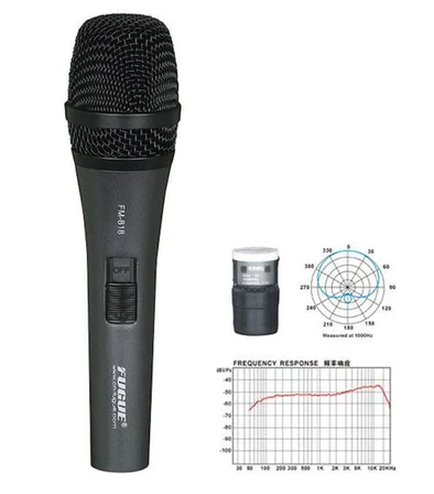 FUGUE FM-818 MİKROFON KABLOLU DİNAMİK TEK YÖNLÜ 600 OHM