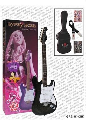 VALENCIA GRE1KCBK ELEKTRO GİTAR GYPSY ROSE SET (GIGBAG, STRAP, STICK