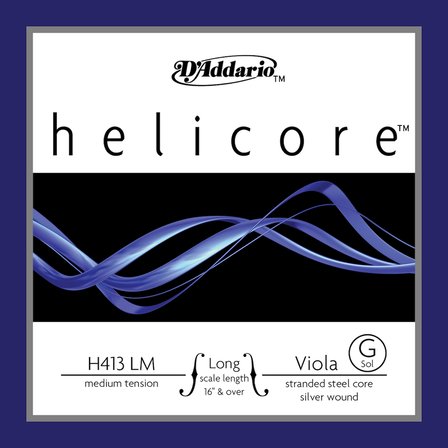 DADDARIO H413LM VIOLA TEK TEL, HELICORE, G-SOL, LONG SCALE, MEDIUM