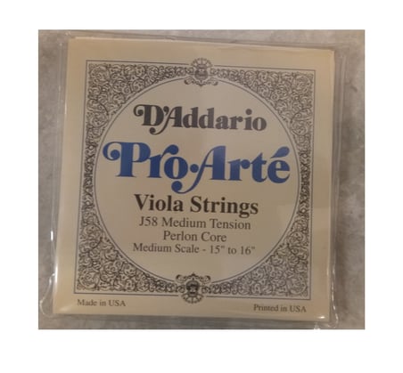 DADDARIO J58 VİOLA TEL SETİ, PRO-ARTE, SCALE MEDIUM, MEDIUM TEN