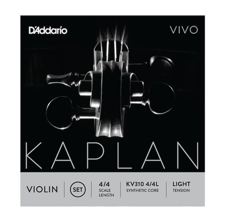 DADDARIO KV310L KEMAN TEL SETİ, KAPLAN VIVO, 4/4 SCALE, LIGHT TENS