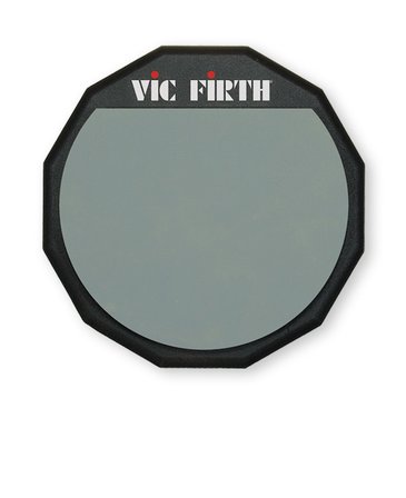 VICFIRTH PAD12 12" TEK TARAFLI ÇALIŞMA PADI, YUMUŞAK LASTİK (SOFT