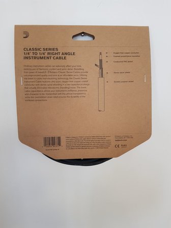PLANETWAVES PWCGTRA20 GİTAR KABLO 20 İNCH CABLE RİGHT ANGLE