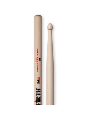 VICFIRTH V2B BAGET/STICK (ÇİFT), HICKORY, 0.630"x16 1/4", MEDIU
