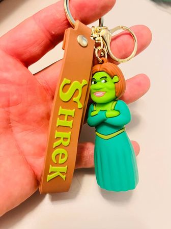 Shrek Prenses Fiona Silikon Figürlü Anahtarlık – Karakter Çanta & Araba Süsü