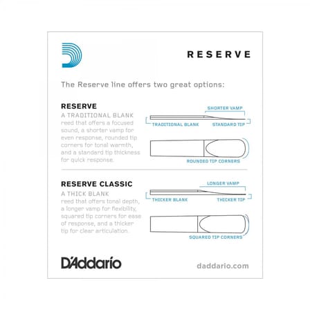 Rico Reserve DCR10355 Sib Klarnet Kamışı No:3.5+