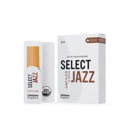 D'Addario Woodwinds Organic Select Jazz Unfiled Alto Saksafon Kamışı No:2 Medium