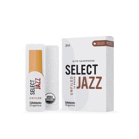 D'Addario Woodwinds Organic Select Jazz Unfiled Alto Saksafon Kamışı No:3 Medium