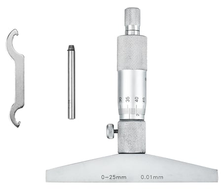 Dasqua 0-75Mm Mekanik Derinlik Mikrometresi 0.01Mm 4611-8115