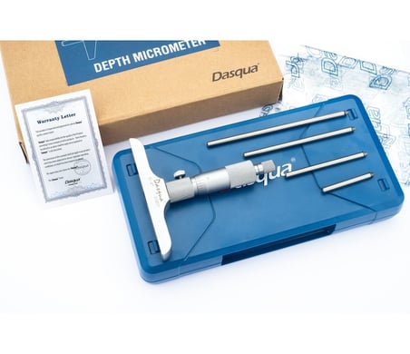 Dasqua 0-75Mm Mekanik Derinlik Mikrometresi 0.01Mm 4611-8115