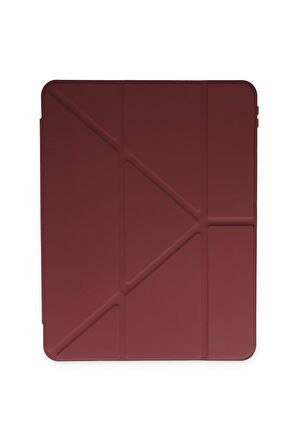 Galaxy Tab S6 Lite P610 Kılıf Tri Folding Kalem Bölmeli Standlı Kılıf