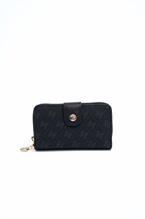 Silver Polo  Kadın Portföy Çantası 882-46159 SILVER POLO BAYAN PORTFÖY M178 SİYAH-MAT SİYAH