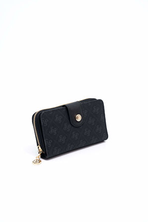 Silver Polo  Kadın Portföy Çantası 882-46159 SILVER POLO BAYAN PORTFÖY M178 SİYAH-MAT SİYAH