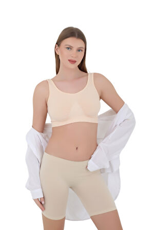 Mikro Fiber Kadın Uzun Boxer 3'lü Özel Paket - Siyah, Beyaz, Ten | S/M, L/XL