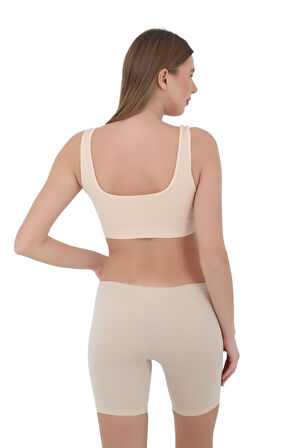 Mikro Fiber Kadın Uzun Boxer 3'lü Özel Paket - Siyah, Beyaz, Ten | S/M, L/XL