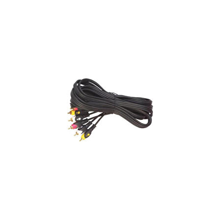 3 rca + 3 rca 15 metre kablo