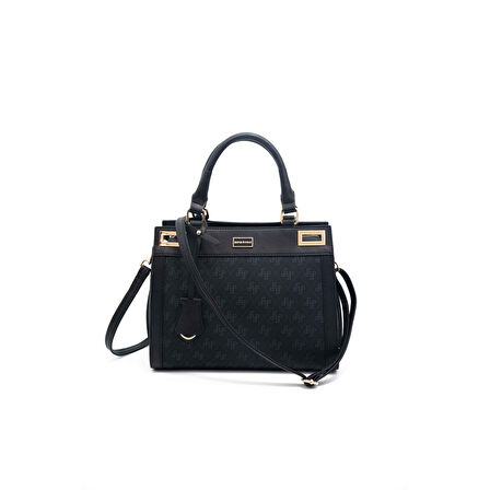 Silver Polo  Kadın Omuz Çantası 1174-46228 SILVER POLO BAYAN ÇANTASI M178 SİYAH-MAT SİYAH