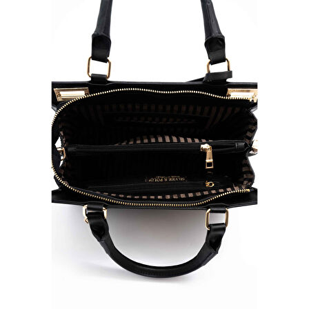 Silver Polo  Kadın Omuz Çantası 1174-46228 SILVER POLO BAYAN ÇANTASI M178 SİYAH-MAT SİYAH