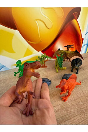 Oyuncak Dinazor Hayvan Seti Dinazorlar Oyuncak Hayvan Dinazor 9'Lu Set
