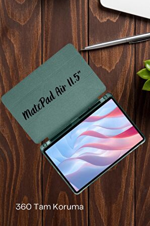 MatePad 11,5 inç Uyumlu 360 Tam Koruma Sağlayan Fuchsia Kalemlikli Tablet Kılıfı