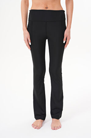 Kadın Yüksek Bel Toparlayıcı Çift Cepli Ispanyol Paça Tayt İSPANYOL-TAYT