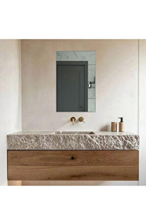 Tek Aynalı Kapaklı 3 Raflı Çok Amaçlı Banyo Dolabı Beyaz