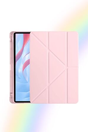 Galaxy Tab A9+ / A9 Plus 11 İnç 2023 Uyumlu Fuchsia Kalem Bölmeli Akıllı Tablet Kılıfı