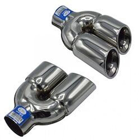 Universal Krom Egzoz Ucu Çiftli S Model Sol Çıkış 76×100 800-004L