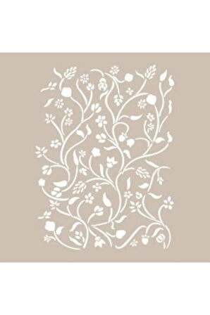 As414 - A4 Stencil Sarmaşık Desen