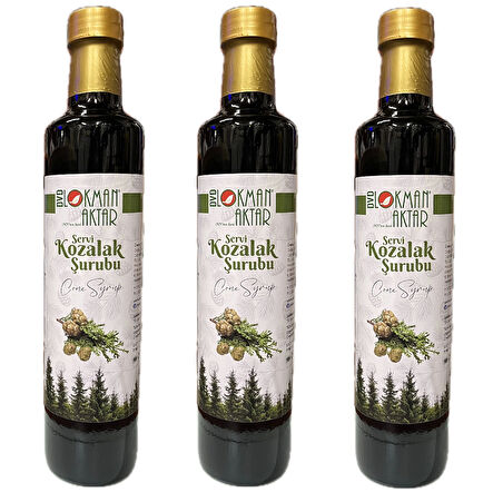 Servi Kozalağı Şurubu 500ml Cupressus Sempervirens 3 Adet